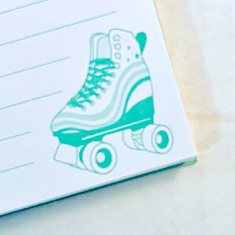 Roll With It Roller-skate Journal Notebook